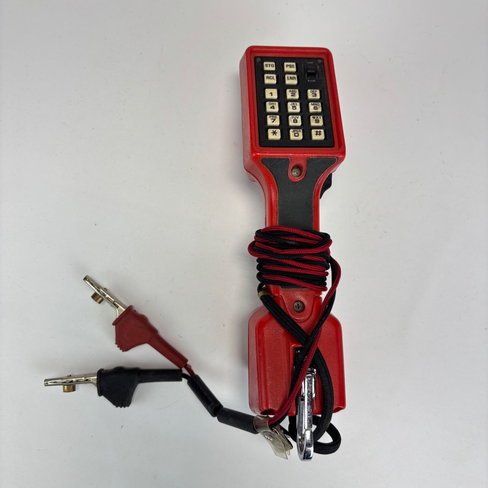 Harris TS22LO Test Set Lineman Butt Set Red Amplified Speaker Data Lockout